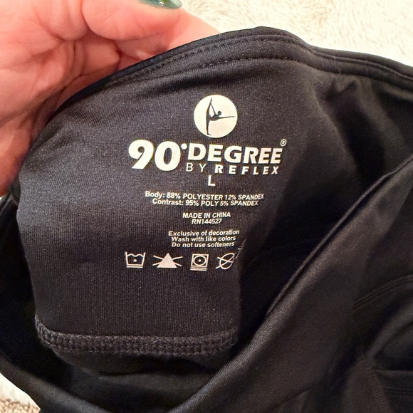 90 degrees Black Athletic Leggings - Picture 3 of 3